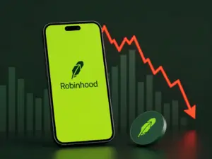 Robinhood se desploma en la bolsa tras una caída del 47% en ingresos cripto
