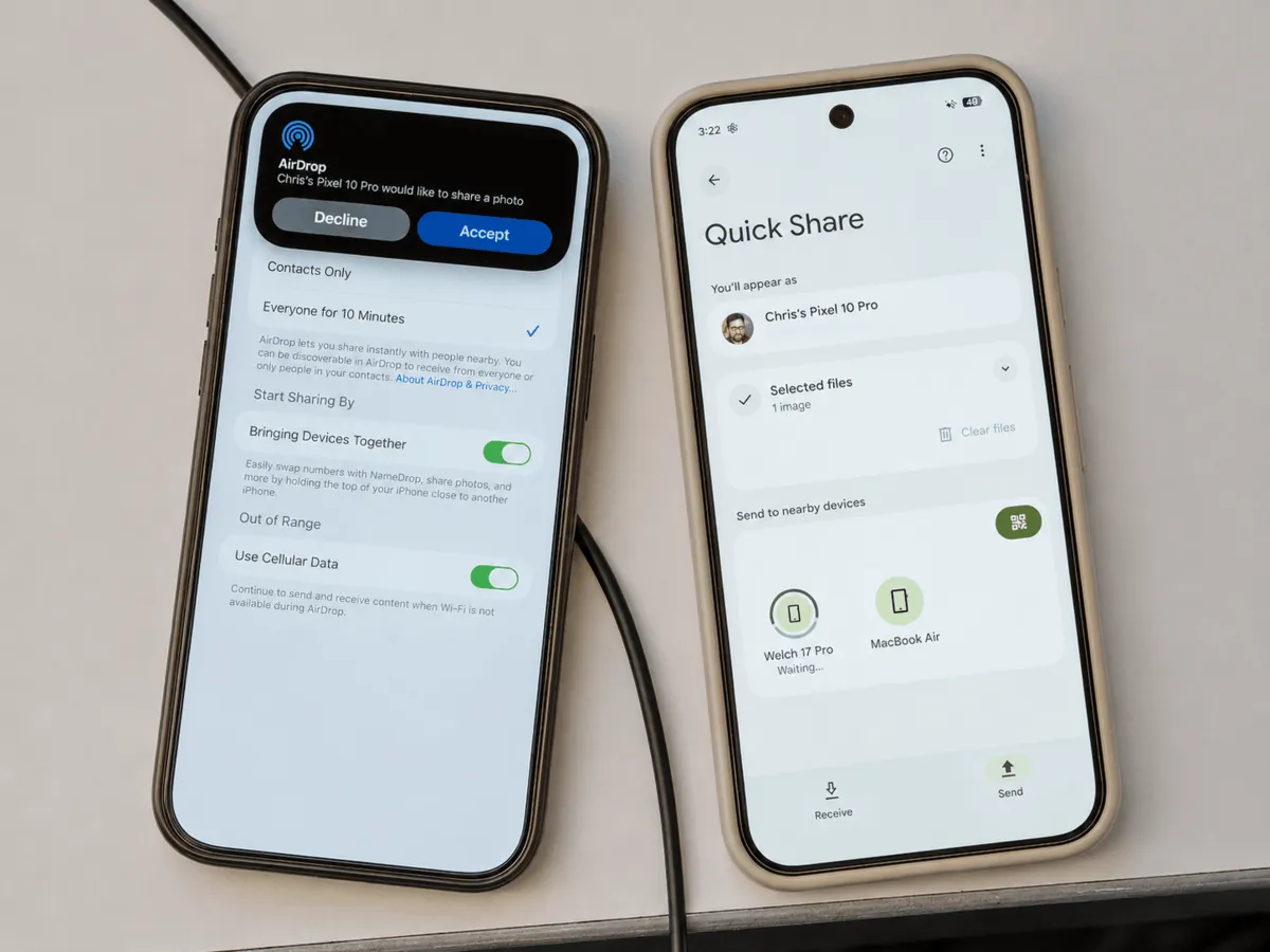 Google trae AirDrop en Quick Share al Pixel 8a, pero no al Pixel 8 ni al 8 Pro